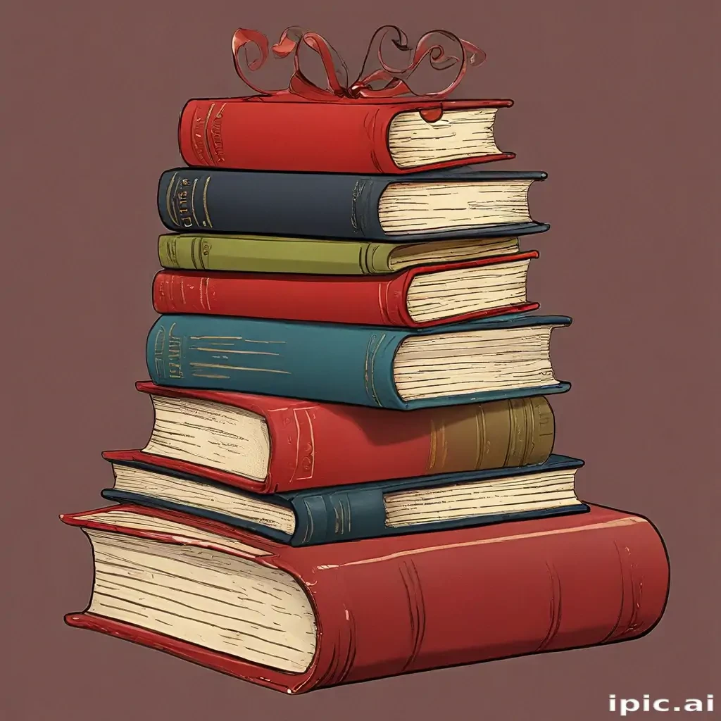 stacked books clip art