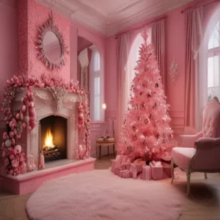 pink christmas aesthetic