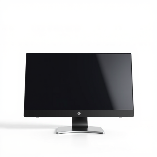 High-resolution illustration of a sleek modern computer monitor on a clean white background, using a Canon EOS R5 camera, f/8 aperture, 1/100s shutter speed, ISO 100, shot from a front view with soft lighting to enhance details and reflections.