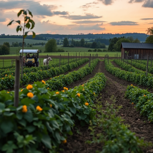 background of a farm