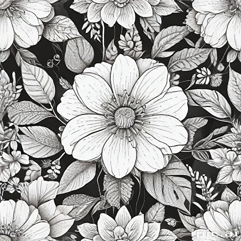 flower line art
