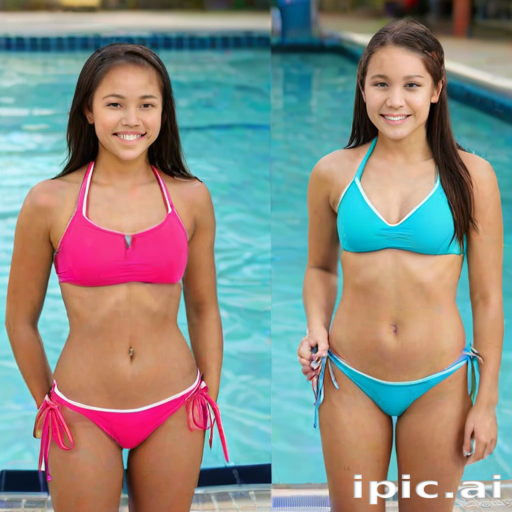 high school pool bikini