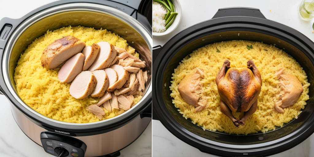 yellow rice and chicken slow cooker