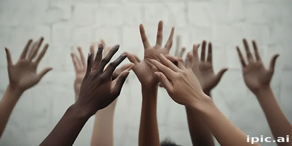 hands reaching