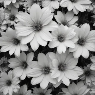 black and white flower background