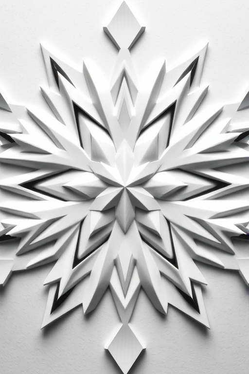 pattern design of symmetrical star shapes in black and white, high resolution, shot with a DSLR camera, f-stop 8, ISO 100, 50mm lens, top-down view, studio lighting, minimalistic style
