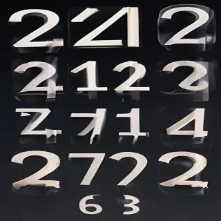 transparent numbers