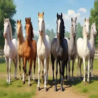 cartoon horses