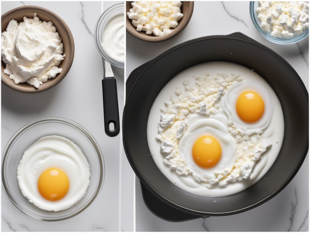 egg whites and cottage cheese