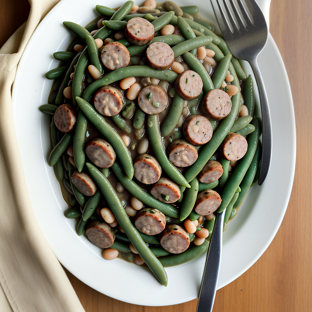 greens and beans with sausage