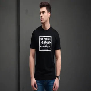 black t shirt mockup free