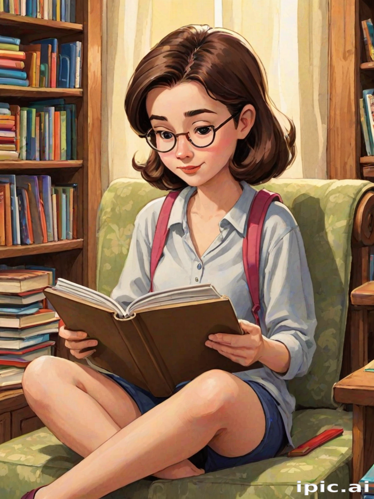 reading cartoon