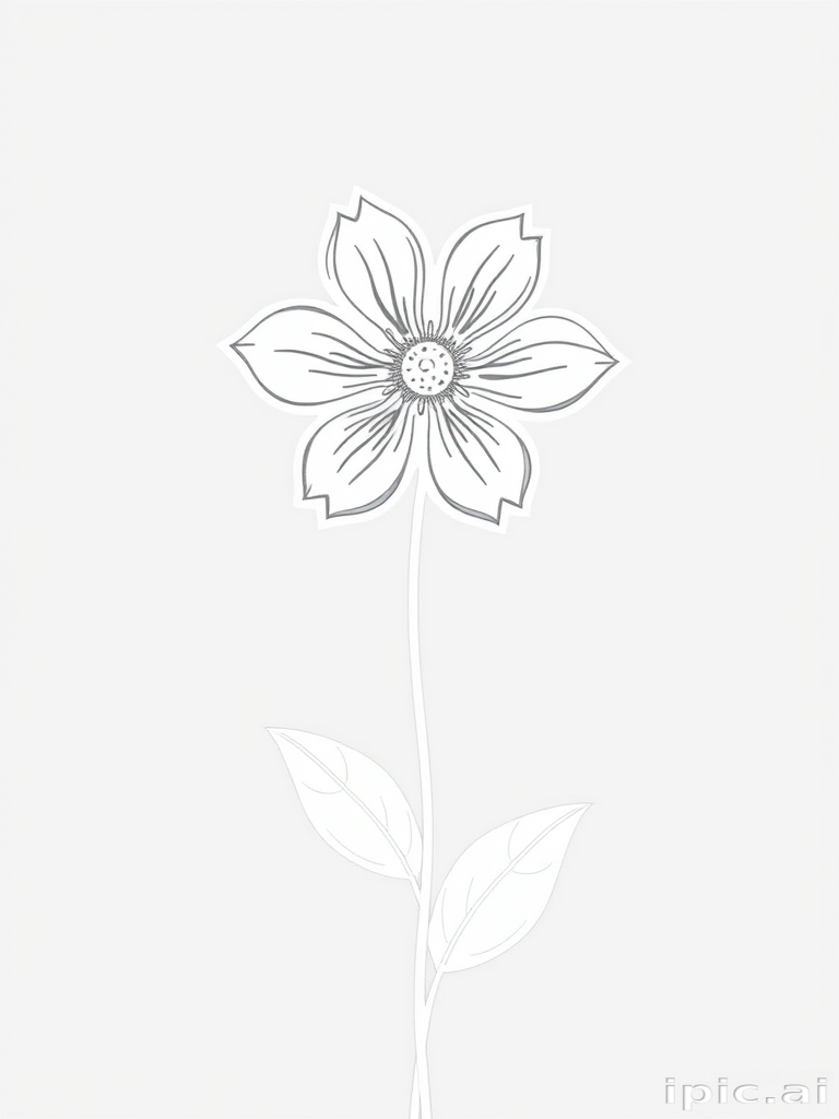 simple flower line art