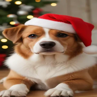 wallpaper christmas dog