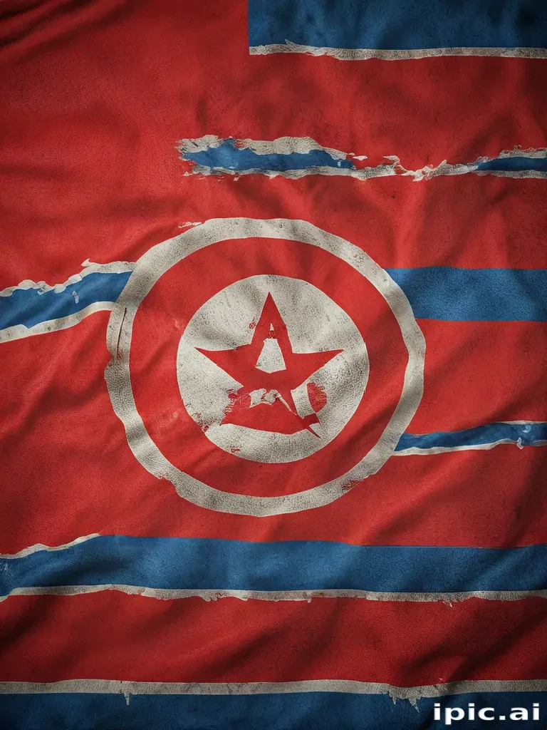 north korea flag