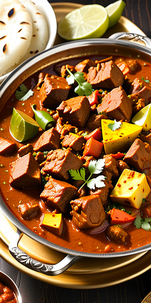 the indian vindaloo is so rich and colorful