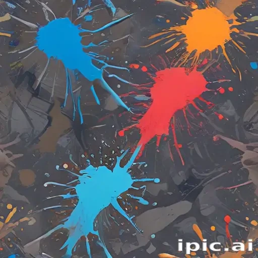 transparent paint splatter