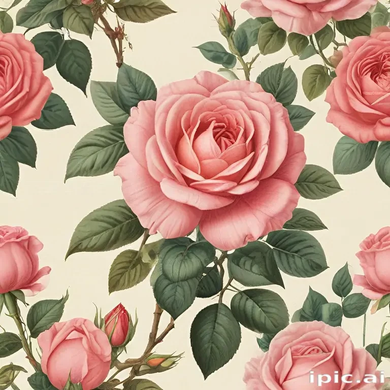 vintage rose illustration