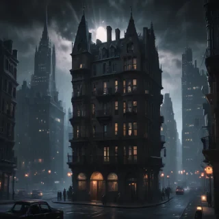 dark city background