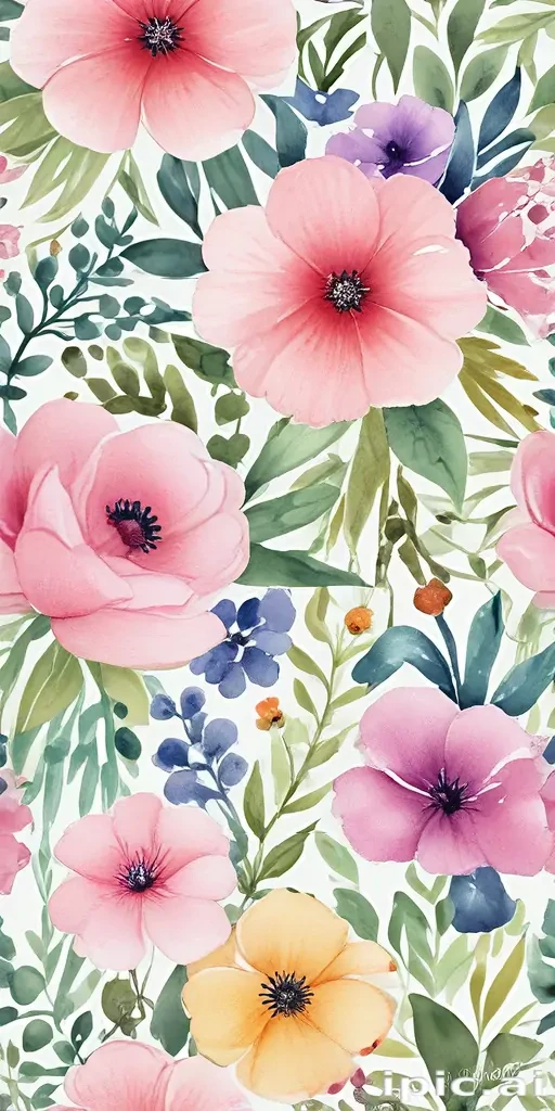 watercolor flower background