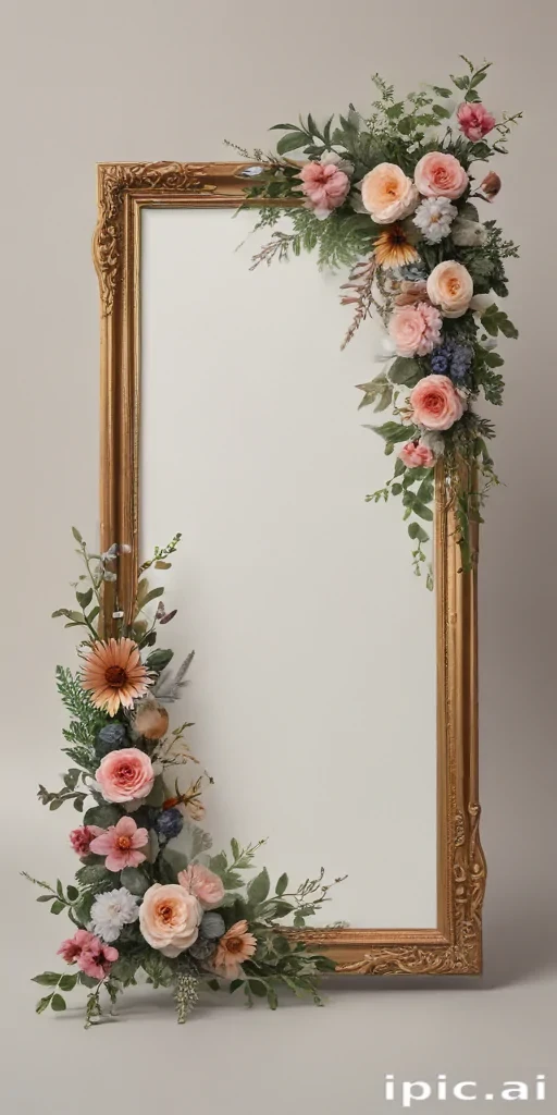 frame with flowers
