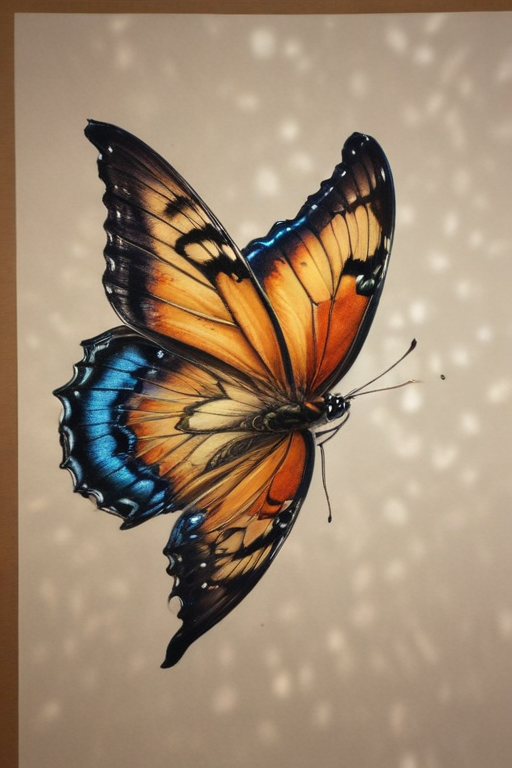 Vibrant Monarch Butterfly Displaying Stunning Colors Against a Soft ...