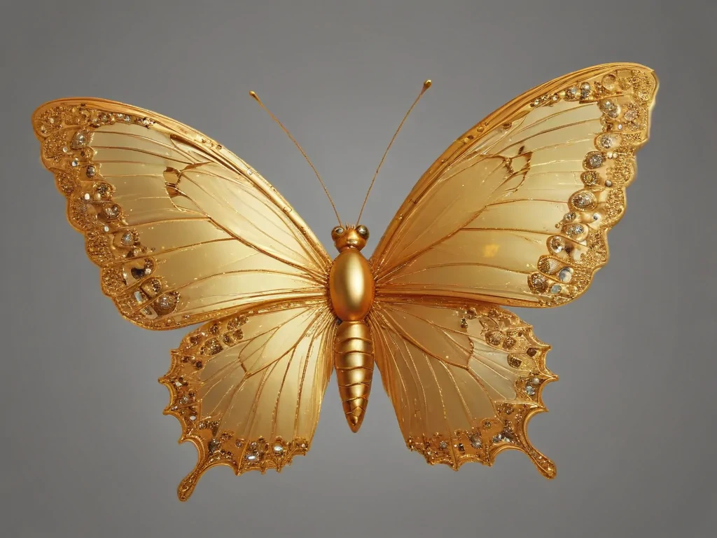 golden butterfly png