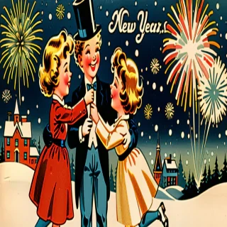 vintage new years images