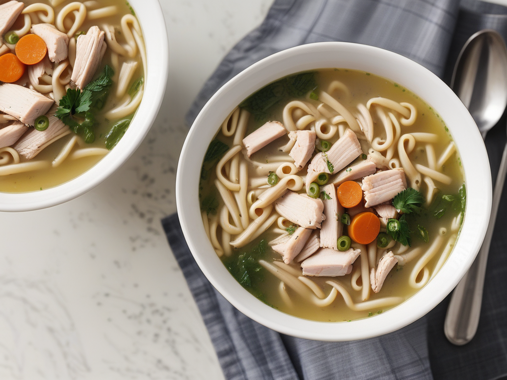 high protein chicken noodle soup