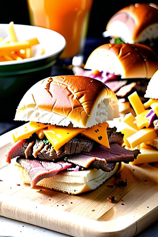 roast beef and cheddar sliders