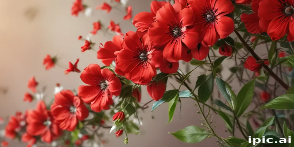 flower background red