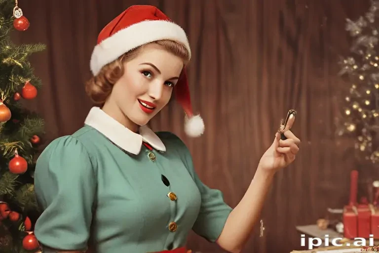 retro christmas image