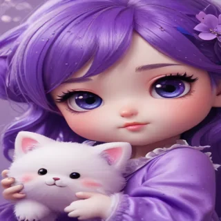 kawaii cute purple wallpaper