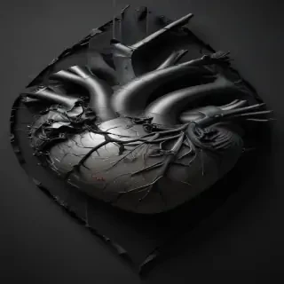 broken heart black