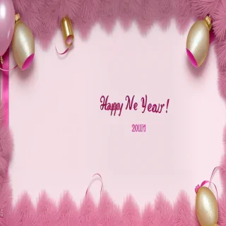 happy new year pink
