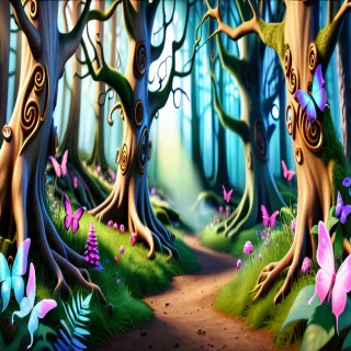 enchanted forest background