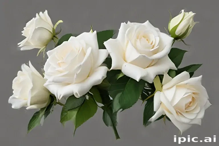 white roses png