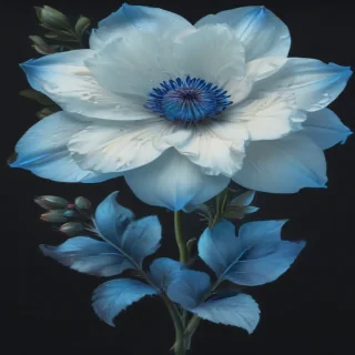 blue flower clip art