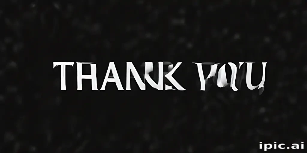 thank you in black and white