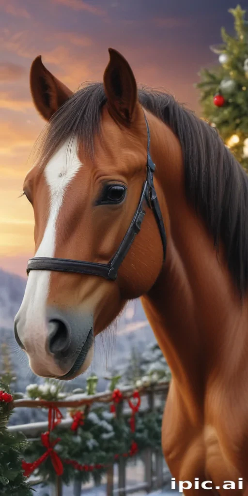 merry christmas horse images
