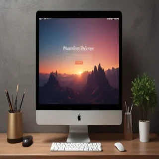 computer website mockup