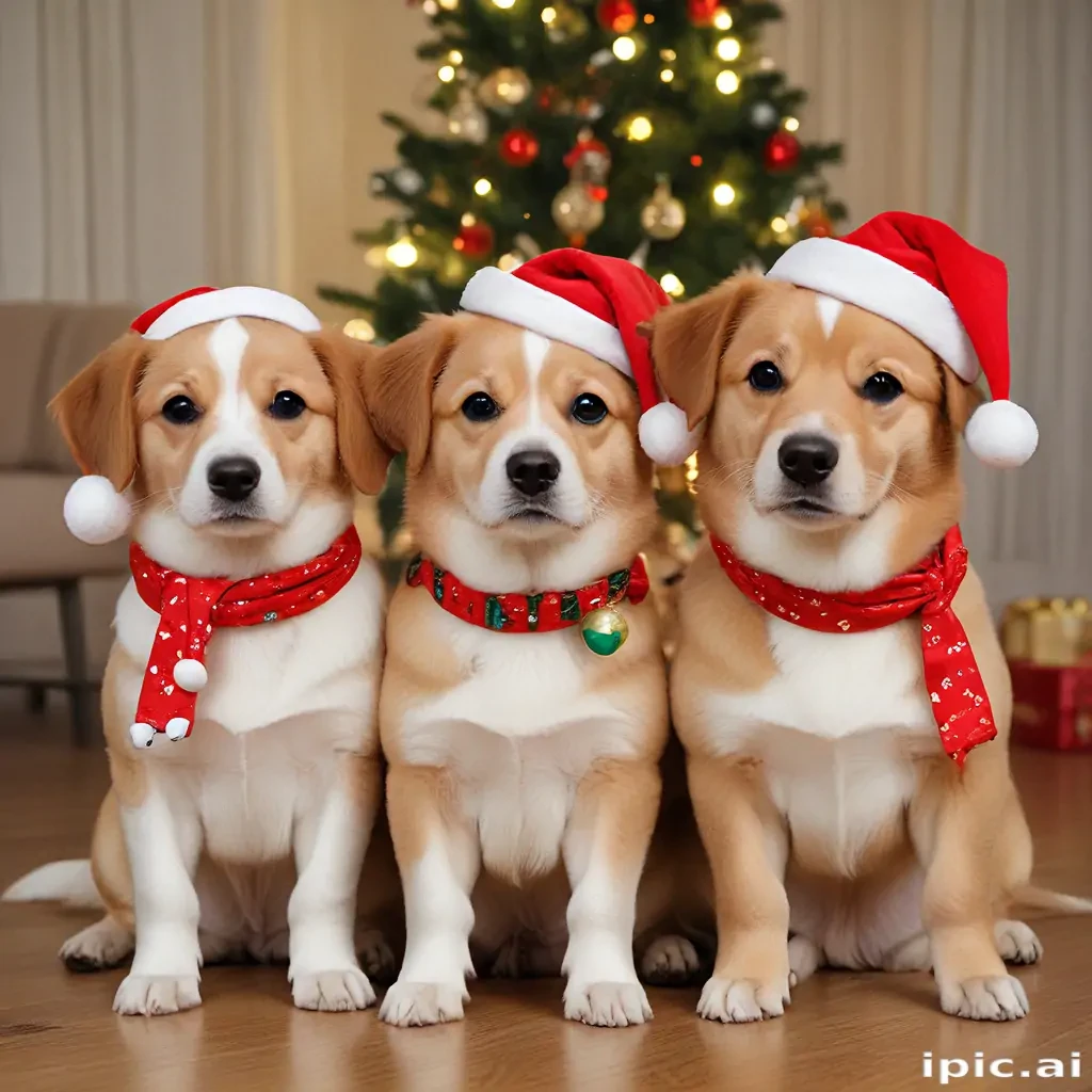 cute christmas dogs