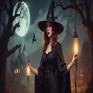 vintage witch art
