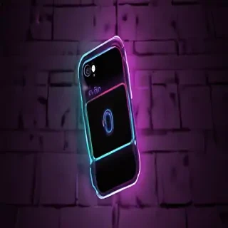 lock screen neon wallpaper iphone