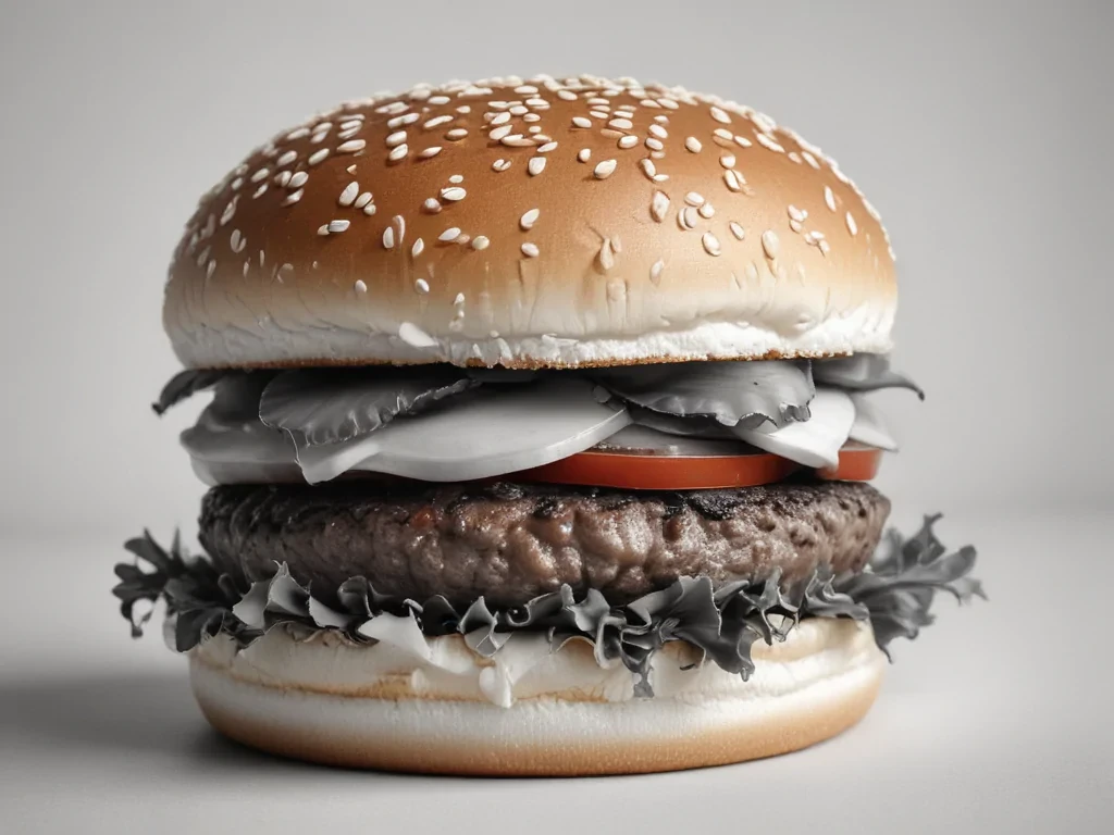 hamburger clipart black and white