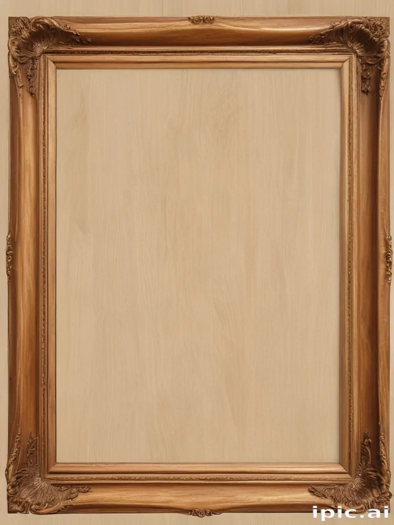 wooden picture frame png