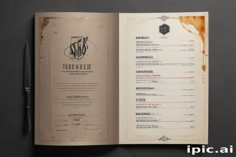 restaurant menu mockup