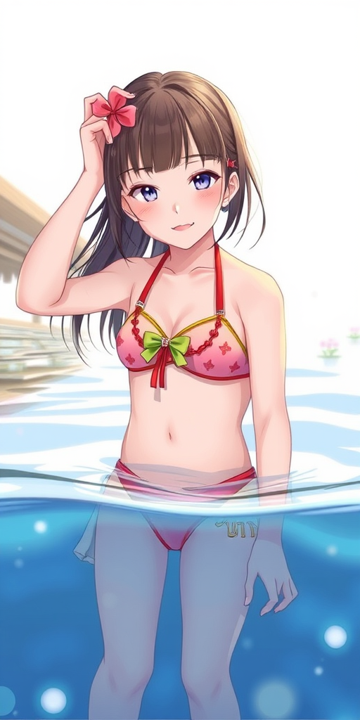 little girl in bikini ai