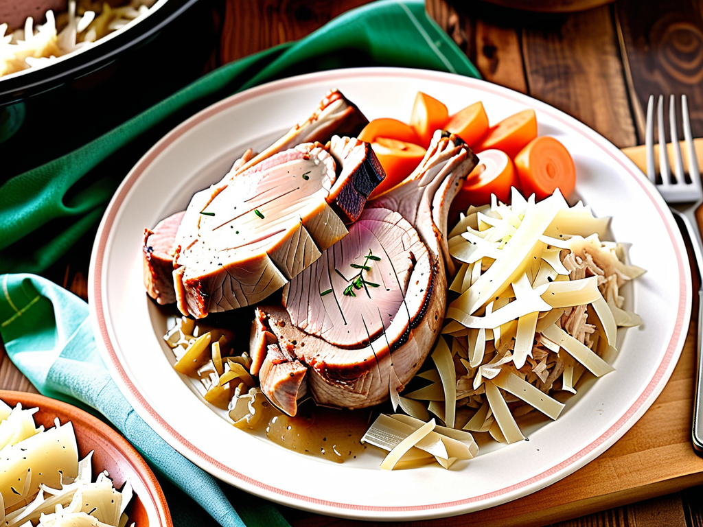 pork chops and sauerkraut in crock pot