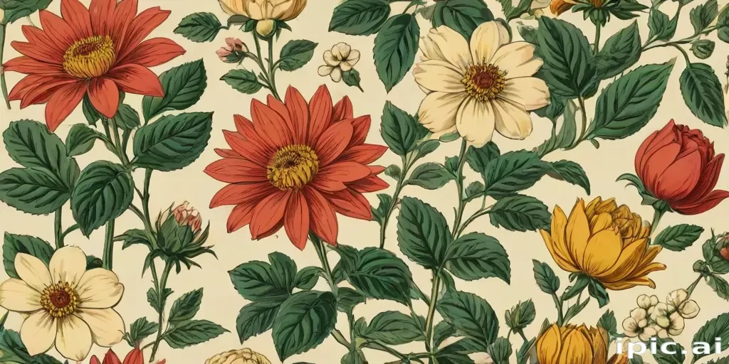 vintage flower illustration